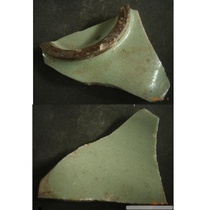 Song Dynasty Official Kiln specimen monochrome glaze eight-product porcelain pieces
