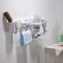 Jiabao punch-free suction cup multi-purpose bathroom shelf with towel ring storage box Hair dryer rack 263002