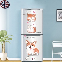 Simple cute Corgi home refurbished stickers kitchen double door refrigerator creative decoration self-adhesive waterproof removable