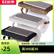 European tissue rack antique waterproof toilet paper holder black roll paper toilet hand rack toilet sanitary paper box