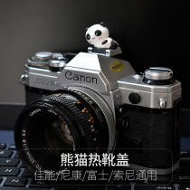 Panda hot shoe cover cartoon SLR camera universal Canon 5d4 Sony micro single a6100 Fuji xt30 Nikon hot shoe cover dustproof cute creative accessories 80d a7m3 6d2