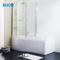 Shilin acrylic shower bathtub free-standing dual-purpose small household net red adult tub home bathtub shower integrated