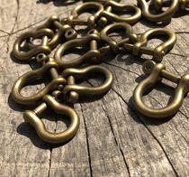  Bronze horseshoe buckle keychain bag buckle 7 9 mm stamping type American luggage leather hardware accessories