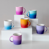 LIMlife Home ceramic color gradient mug Personality creative trend cup Coffee cup Tea cup Water cup