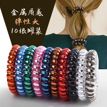 Korean telephone line hair circle adult head rope new simple tie hair rubber band thick hair rope Hair jewelry ponytail