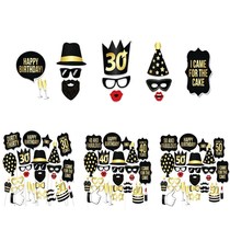 Tronzo DIY 28pcs lot Photo Booth Prop Happy Birthday 30th 40