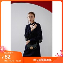 Lily mid-sleeve dress spring new womens irregular lace-up round neck dress