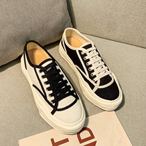 Xiaoxiangfeng womens shoes ins street shooting trendy shoes 2022 new canvas white shoes breathable flat casual sneakers