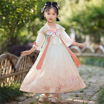 Next win girl Hanfu 2022 summer new antique super fairy thin Chinoiserie princess dress childrens dress