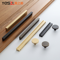 brass handle cabinet door drawer wardrobe door light lavish pure copper cabinet full copper cabinet gold door handle black hardware