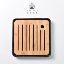 Word Japanese style ceramic dry tea tray storage utility-style tea with minimalist home tea table Embedded tea sea tea table