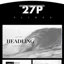 Jane black and white minimalist dark business style 13 fashion high-end atmospheric brand PPT template creativity