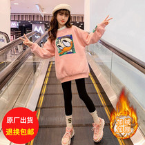 Girl Sweatshirt Autumn Winter Clothing 2022 New Gush Foreign Gas CUHK Children Thickened Trendy Girls Casual Blouses