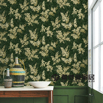 American pastoral European forest leaves non-woven wallpaper living room bedroom villa porch background wall full of wallpaper