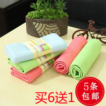 Korean kitchen water absorption non-stick hair-free wipe table rag cloth bamboo fiber glass tile cleaning dish cloth