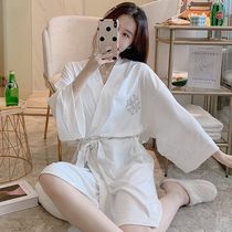 Angelina zl pajamas women Spring Summer cotton robe sexy bathrobe nightgown long sleeve modal home wear