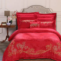 Fuana Holy Flower Wedding Eight Piece Set Red Enriched 1 8m Bed Cotton Wedding Four Piece Set Multi Piece Set