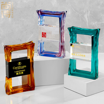 Building a dream Star River Glaze trophy customization company annual meeting Event Award trophy customization excellent individual Commendation Medal