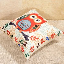 Cute cartoon animal pillow linen square cotton and linen home cushion pillow cover without core sofa trumpet
