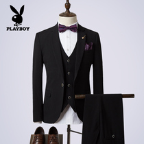 Flowers Playboy suit Mens suit casual Western suit Korean version Business Bodysuit New Lang Shuai Gas Wedding Gown