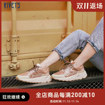 BUTTERO cool perspective PVC ladies retro casual shoes flat heel plant mixed cowhide round head Italian made 8303