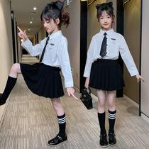 Childrens set female 2020 girls Autumn new spring summer skirt college style Foreign style big children jk uniform 10 years old