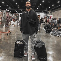 FOG FEAR OF GOD Little crowdsourced Henry collar High Street lenient Men and women in the same pure color round collar Long sleeves Wear