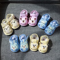 Baby learning to walk cloth shoes summer 0-1-2 years old male and female baby soft bottom Voice Toddler bb to child Baotou