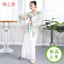 Elegant fairy classical dance dress Body rhyme yarn clothes Womens tops Practice Chinese style dance National mesh yarn suit