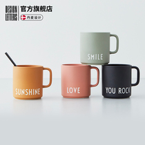 designletters coffee cup Exquisite bone china mug Nordic ins couple cup Heat-resistant breakfast milk cup