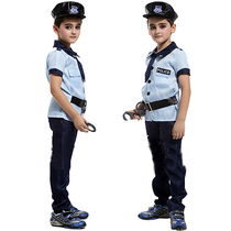 Qianqifang Halloween childrens performance props costumes Police railway engineer pirate chef role dress up