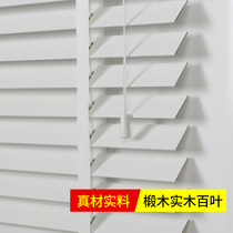 Shutters solid wood custom shutters built-in electric shading lifting roll curtain bookroom bedroom toilet