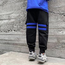 Spring and Autumn Childrens overalls Childrens Tide Boys Thin Pants 2021 New Boys Casual Pants