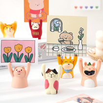 Poker piggy ins message note clip table table photo clip vertical note reminder postcard Holder