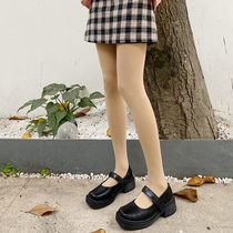 Autumn and winter new thickening plus velvet matte light leg artifact skin color flesh-colored plus large size abdomen and hip pantyhose women