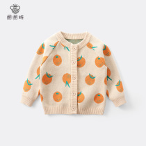 Circle candy childrens sweater cardigan Spring and Autumn New Baby baby sweater childrens coat coat