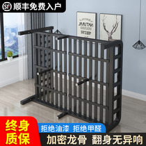 Wrought iron bed 1.5 bed 1.8 meters simple modern double iron bed apartment rental room iron frame bed sheets people steel bed children