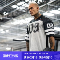 Summer loose size sports T-shirt mens football basketball training quick-drying breathable short-sleeved shirt Mens Fitness T-shirt
