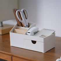 Japanese drawer desktop storage box coffee table remote control finishing box desk stationery storage box