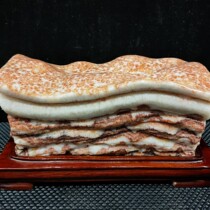 Recommended Guangxi Qishi pork stone rough stone Rich meat stone modeling stone Caixia Stone Office decoration Qishi rough stone