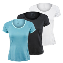 (Clearance) wilson womens tennis suit tennis round neck shirt tennis quick-drying short sleeves