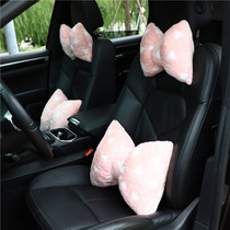 Car plush headrest waist rest for car waist pillow resting on pillow vehicular waist cushion seat for waist back cushion car pillows and neck pillow