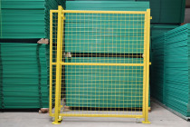 Clean barbed wire door fence net Protective net fence net left and right push-pull mobile door