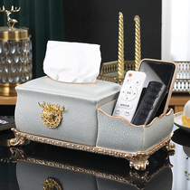 Multifunctional tissue box living room creative coffee table storage box TV remote control drawing box simple desktop napkin box