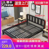 Iron bed Nordic style simple European light luxury bed ins Net red modern simple single double bed iron frame bed