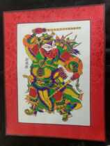 Zhuxian Town Woodblock New Year Painting 2019 Yingchun Fubao Ping Pingfu Peace Hand-engraved Traditional Canon Door God