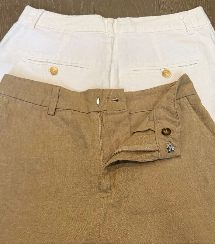Rl～Straight-Leg Linen Pants