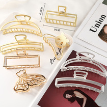 European and American hair decoration female network red metal grab clamp large alloy hairpin simple and behind head head decoration