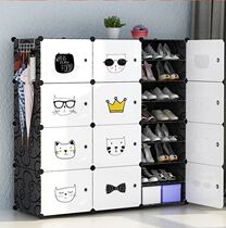 Shoes simple shoe box assembly plastic combination storage box drawer shoe cabinet type shoe rack non-transparent household