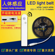 Infrared intelligent led human body induction light with battery box light bar USB wardrobe cabinet light aisle shoe cabinet bed bottom